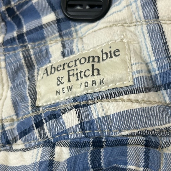 Y2K Abercrombie & Fitch Men’s 32 Heavy Cotton Plaid Shorts - Picture 4 of 10